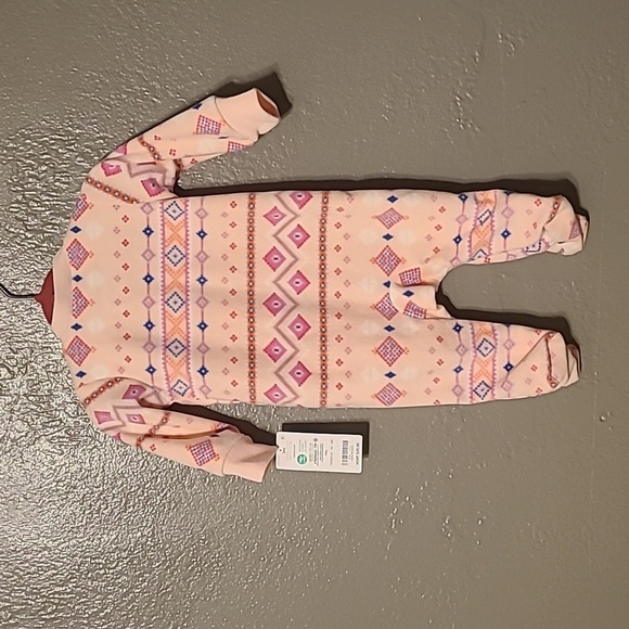 Carters girls 3 month 2 way zip and snap closure NWT footie sleeper - Picture 2 of 9